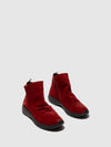 Botins com Fecho em Vermelho